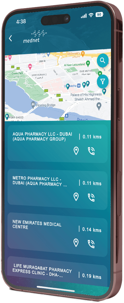 Search and explore MedNet mobile app